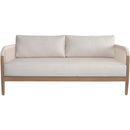 Meridian Maui Cream Water Resistant Fabric Outdoor Patio Loveseat IMAGE 3