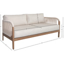 Meridian Maui Cream Water Resistant Fabric Outdoor Patio Loveseat IMAGE 8