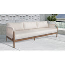 Meridian Maui Cream Water Resistant Fabric Outdoor Patio Sofa IMAGE 2