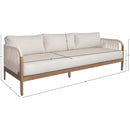 Meridian Maui Cream Water Resistant Fabric Outdoor Patio Sofa IMAGE 8