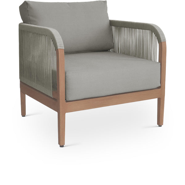 Meridian Maui Grey Water Resistant Fabric Outdoor Patio Chair IMAGE 1