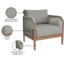 Meridian Maui Grey Water Resistant Fabric Outdoor Patio Chair IMAGE 8