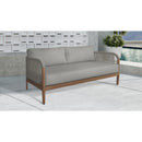 Meridian Maui Grey Water Resistant Fabric Outdoor Patio Loveseat IMAGE 2
