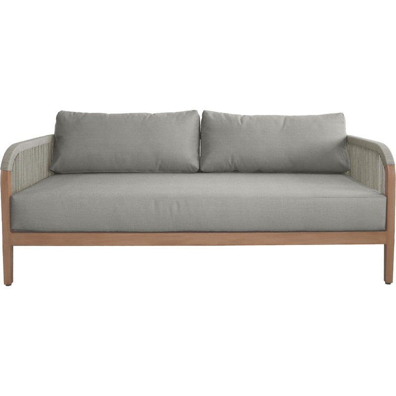 Meridian Maui Grey Water Resistant Fabric Outdoor Patio Loveseat IMAGE 3