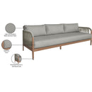 Meridian Maui Grey Water Resistant Fabric Outdoor Patio Sofa IMAGE 8