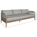 Meridian Maui Grey Water Resistant Fabric Outdoor Patio Sofa IMAGE 9