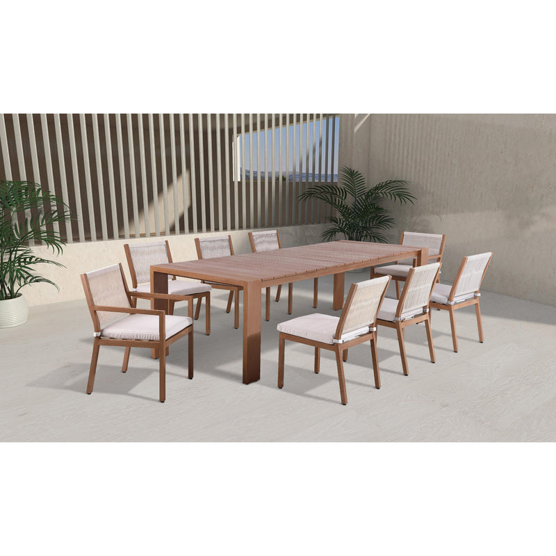 Meridian Maui Cream Water Resistant Fabric Outdoor Patio Dining Arm Chair IMAGE 10