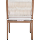 Meridian Maui Cream Water Resistant Fabric Outdoor Patio Dining Arm Chair IMAGE 2