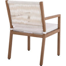 Meridian Maui Cream Water Resistant Fabric Outdoor Patio Dining Arm Chair IMAGE 5