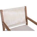 Meridian Maui Cream Water Resistant Fabric Outdoor Patio Dining Arm Chair IMAGE 7