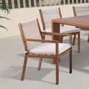 Meridian Maui Cream Water Resistant Fabric Outdoor Patio Dining Arm Chair IMAGE 9