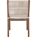 Meridian Maui Cream Water Resistant Fabric Outdoor Patio Dining Side Chair IMAGE 2