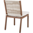 Meridian Maui Cream Water Resistant Fabric Outdoor Patio Dining Side Chair IMAGE 5