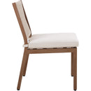 Meridian Maui Cream Water Resistant Fabric Outdoor Patio Dining Side Chair IMAGE 6