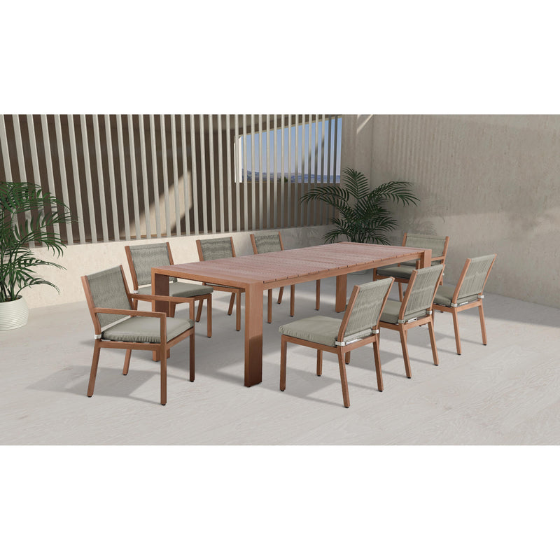 Meridian Maui Grey Water Resistant Fabric Outdoor Patio Dining Arm Chair IMAGE 10
