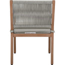 Meridian Maui Grey Water Resistant Fabric Outdoor Patio Dining Arm Chair IMAGE 2