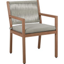 Meridian Maui Grey Water Resistant Fabric Outdoor Patio Dining Arm Chair IMAGE 3