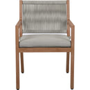 Meridian Maui Grey Water Resistant Fabric Outdoor Patio Dining Arm Chair IMAGE 4