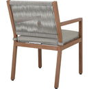 Meridian Maui Grey Water Resistant Fabric Outdoor Patio Dining Arm Chair IMAGE 5