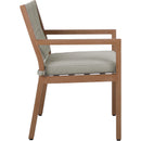 Meridian Maui Grey Water Resistant Fabric Outdoor Patio Dining Arm Chair IMAGE 6