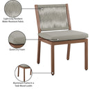 Meridian Maui Grey Water Resistant Fabric Outdoor Patio Dining Side Chair IMAGE 11