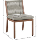 Meridian Maui Grey Water Resistant Fabric Outdoor Patio Dining Side Chair IMAGE 12