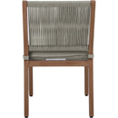 Meridian Maui Grey Water Resistant Fabric Outdoor Patio Dining Side Chair IMAGE 2