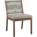 Meridian Maui Grey Water Resistant Fabric Outdoor Patio Dining Side Chair IMAGE 3