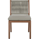 Meridian Maui Grey Water Resistant Fabric Outdoor Patio Dining Side Chair IMAGE 4