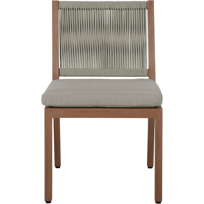Meridian Maui Grey Water Resistant Fabric Outdoor Patio Dining Side Chair IMAGE 4
