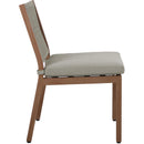 Meridian Maui Grey Water Resistant Fabric Outdoor Patio Dining Side Chair IMAGE 6