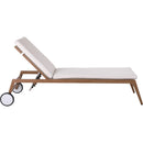 Meridian Maui Cream Water Resistant Fabric Outdoor Patio Lounger IMAGE 11