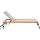 Meridian Maui Cream Water Resistant Fabric Outdoor Patio Lounger IMAGE 12