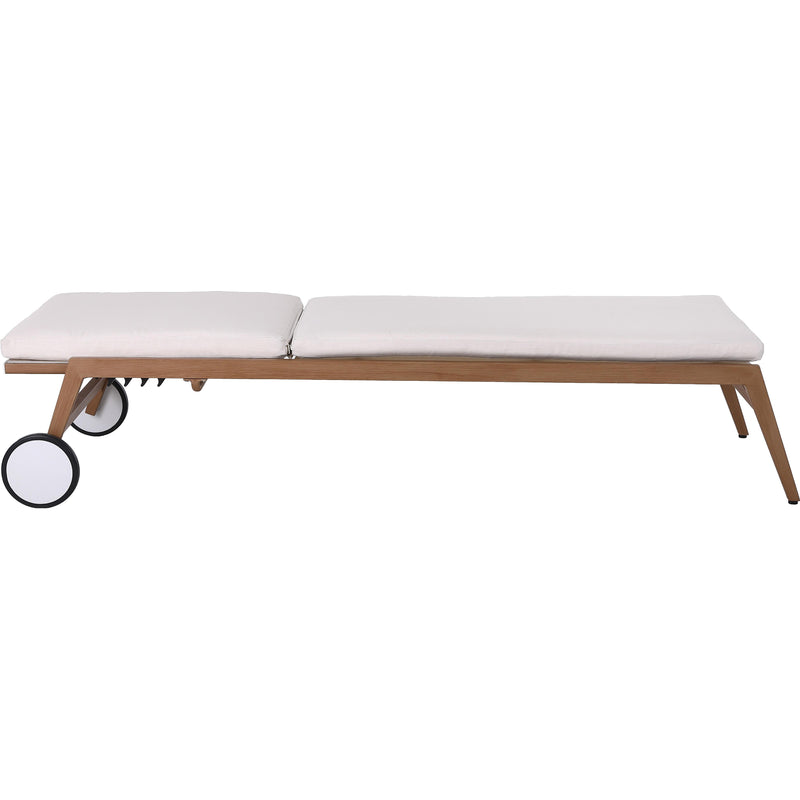 Meridian Maui Cream Water Resistant Fabric Outdoor Patio Lounger IMAGE 13