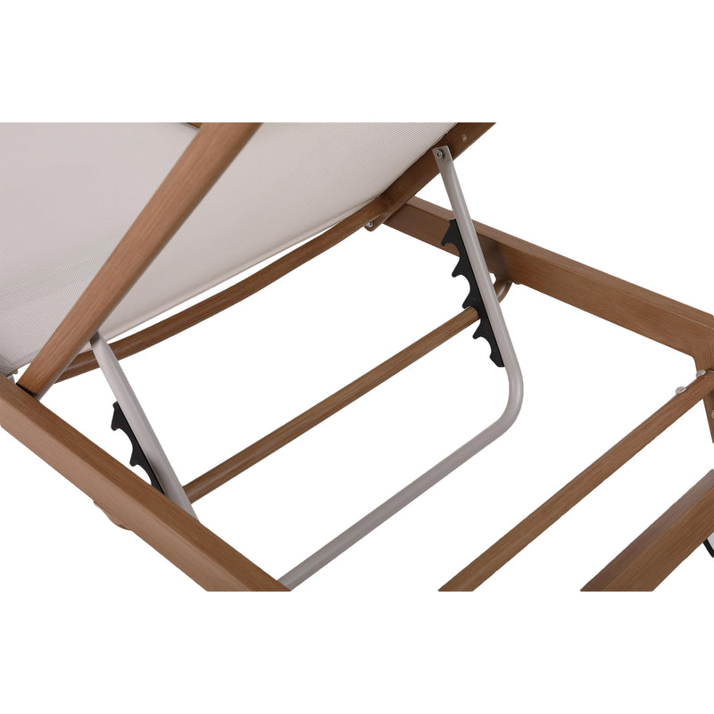 Meridian Maui Cream Water Resistant Fabric Outdoor Patio Lounger IMAGE 15