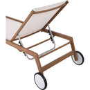 Meridian Maui Cream Water Resistant Fabric Outdoor Patio Lounger IMAGE 16