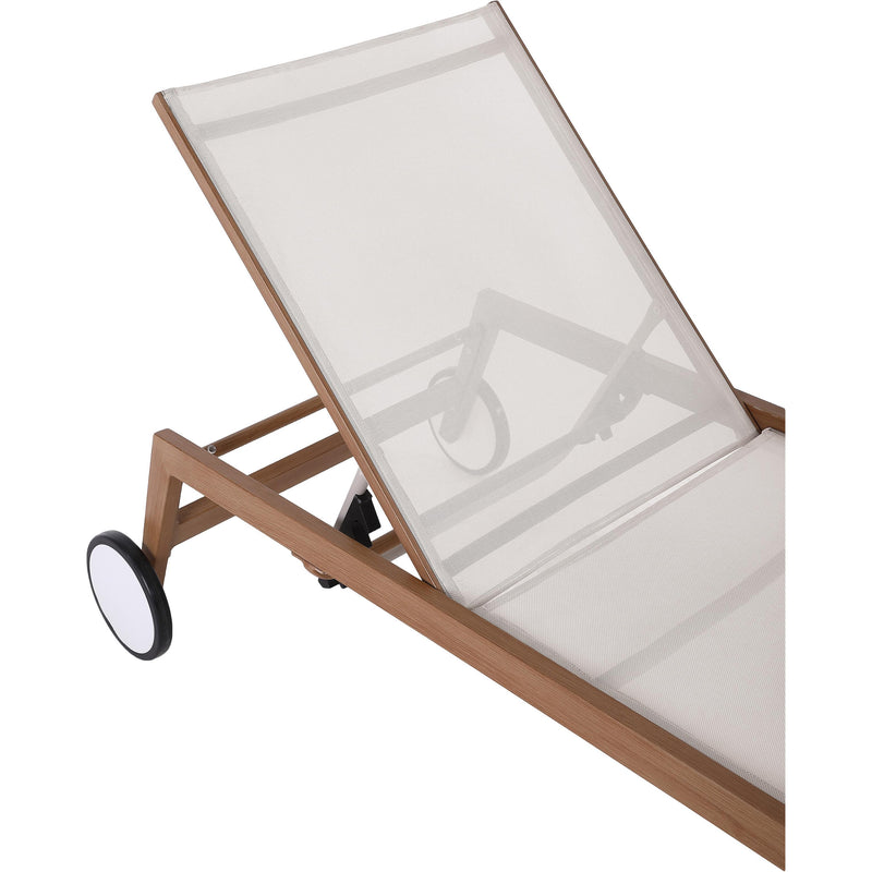 Meridian Maui Cream Water Resistant Fabric Outdoor Patio Lounger IMAGE 17
