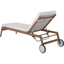 Meridian Maui Cream Water Resistant Fabric Outdoor Patio Lounger IMAGE 7