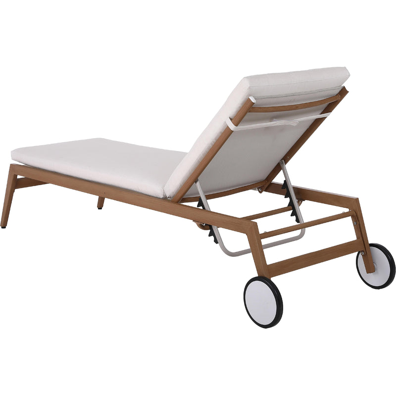 Meridian Maui Cream Water Resistant Fabric Outdoor Patio Lounger IMAGE 7