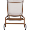 Meridian Maui Cream Water Resistant Fabric Outdoor Patio Lounger IMAGE 8