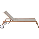 Meridian Maui Grey Water Resistant Fabric Outdoor Patio Lounger IMAGE 12