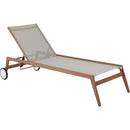 Meridian Maui Grey Water Resistant Fabric Outdoor Patio Lounger IMAGE 2