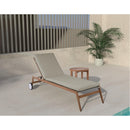 Meridian Maui Grey Water Resistant Fabric Outdoor Patio Lounger IMAGE 3