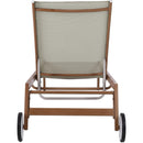 Meridian Maui Grey Water Resistant Fabric Outdoor Patio Lounger IMAGE 8