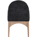 Meridian Waldorf Black Chenille Fabric Dining Chair IMAGE 2