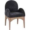 Meridian Waldorf Black Chenille Fabric Dining Chair IMAGE 3