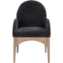Meridian Waldorf Black Chenille Fabric Dining Chair IMAGE 4