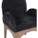 Meridian Waldorf Black Chenille Fabric Dining Chair IMAGE 7
