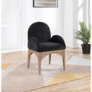 Meridian Waldorf Black Chenille Fabric Dining Chair IMAGE 8