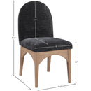 Meridian Waldorf Black Chenille Fabric Dining Chair IMAGE 10